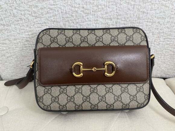 Gucci Handbags - Gucci GG Monogram Crossbody Bag Zip Beige Brown Gold HW Small w/ Dust Bag